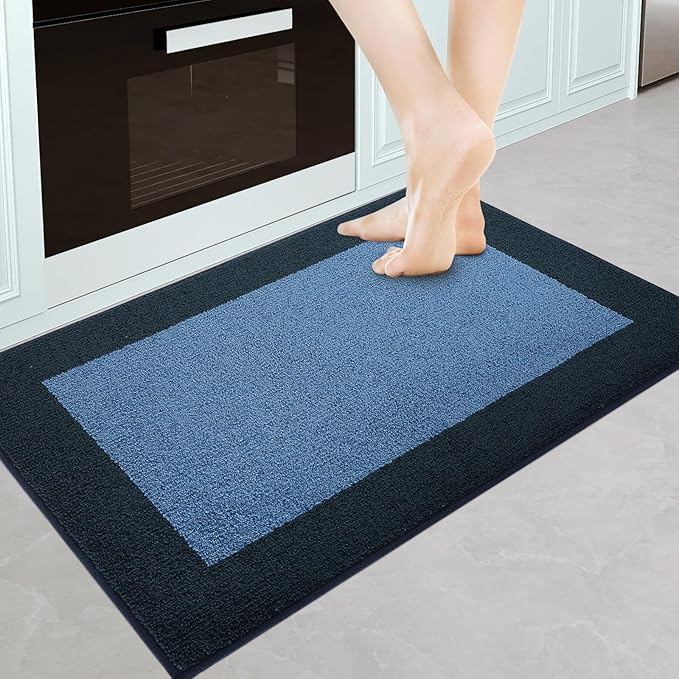 Machine Washable Throw Rug 24" x 36", Non Slip Kitchen Mat for Floor, Absorbent Entryway Rug for Kitchen, Bathroom, Door