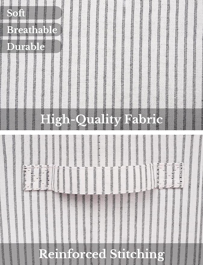 StorageWorks Closet Storage Bins, Trapezoid Organizer Box for Shelves, Fabric Clothes Bin, Foldable Organizing Baskets with Handles, Large, Khaki and Beige Stripes, 3-Pack