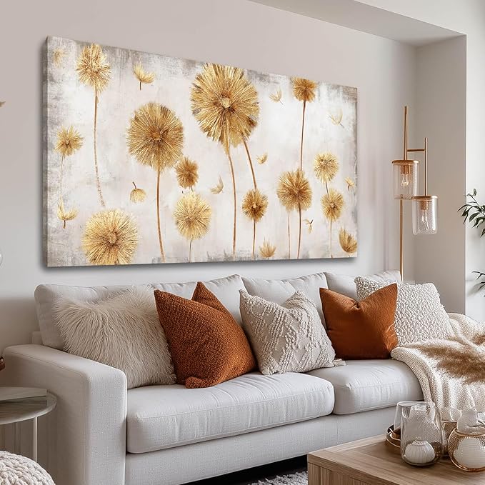 VAYIMDH Spring Wall Art Flower Wall Decor Large Artwork Floral Landscape Painting Nature Room Decor 24"x48"