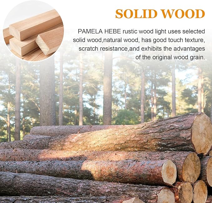 4-Light Rustic Semi Flush Mount Ceiling Light, 13" Farmhouse Wood Close to Ceiling Lighting with Black Metal Industrial Hallway Light Fixtures for Living Room Bedroom Dining Room Foyer Entryway