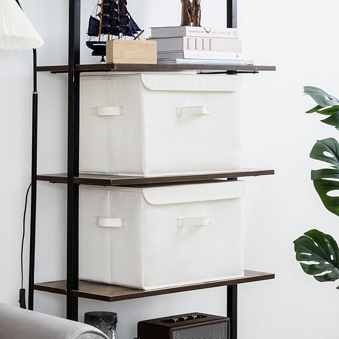 GRANNY SAYS Storage Boxes with Lids, Large Storage Bins with Lids, Decorative Box, Shelves Baskets, Clothes Storage and Organization, 2-Pack