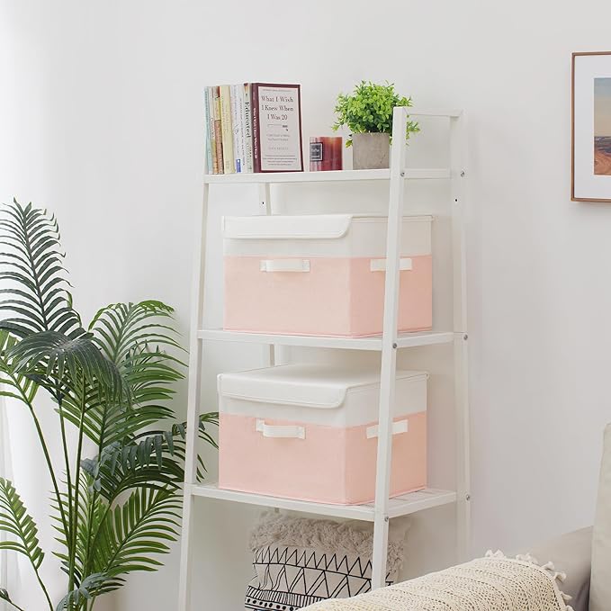 GRANNY SAYS Storage Bins with Lids, Decorative Storage Boxes, Shelf Baskets, Closet Storage Bins for Clothing, Collapsible Storage and Organizer, 2-Pack