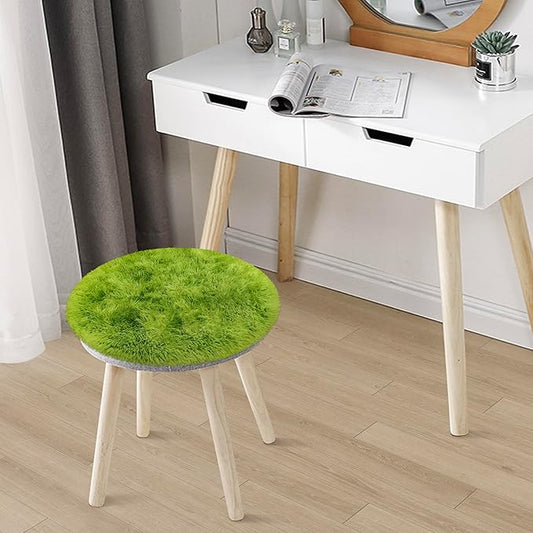 Tie Dye Green Round Rugs Small 2x2 ft Fluffy Circle Rug Furry Carpet Shaggy Circular Fuzzy Plush Area Rug for Girls Bedroom Kids Room Nursery Cute Room Decor Chair Cushion Pet mat Doormat