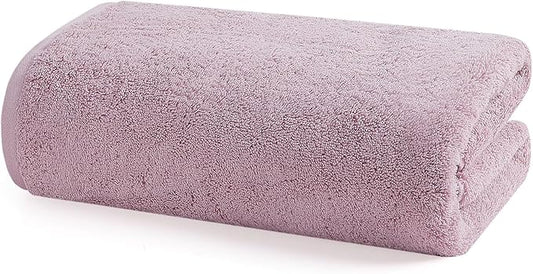 SEMAXE Purplish Red Bathroom Towel, 100% Cotton Bath Towel with Hanging Loop and Smart Tag, Hotel & Spa Quality Soft Absorbent Towel, Gift Box Packaging, 1 Pc Bath Towel, 55" L x 27" W