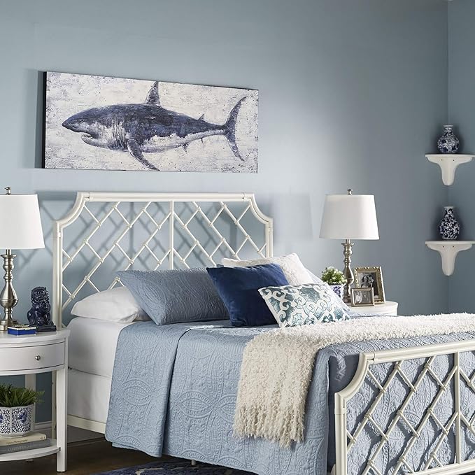 NdcSkyArt Vintage Shark Canvas Wall Art: Nautical Decor for Coastal Home & Office