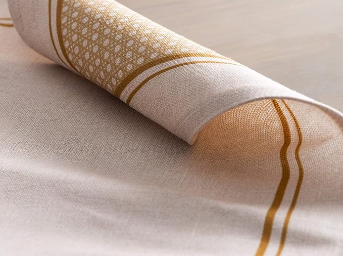 Maison d' Hermine Placemats Set of 4 100% Cotton Washable Cloth Place Mats, Reusable Table Mats for Kitchen Dining Decoration, Party, Wedding, Restaurant (Potiron, 13" x 19")