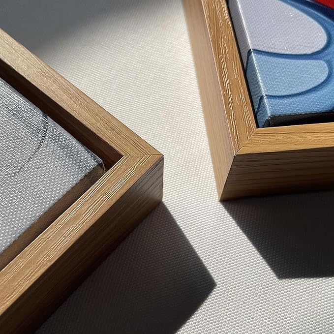 Framed Canvas Wall Art - Large Abstract art prints for Home & Office Decor - Brown Modern, Minimalist Wall Art Decor for Living Room, Bedroom Farmhouse Wall Decor Wood Frame 20×40IN