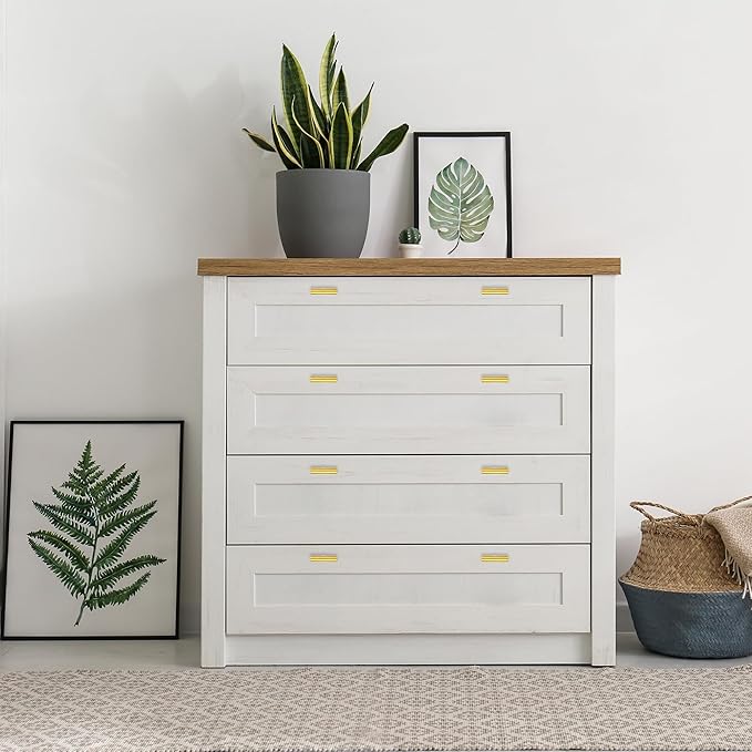 25 Pack Brushed Brass Cabinet Knobs - Kitchen Cabinet Knobs Gold Cabinet Pulls for Kitchen Cabinet Drawer Stainless Steel Dresser Knobs for Cabinet Hardware 2in Length Single Hole T Bar