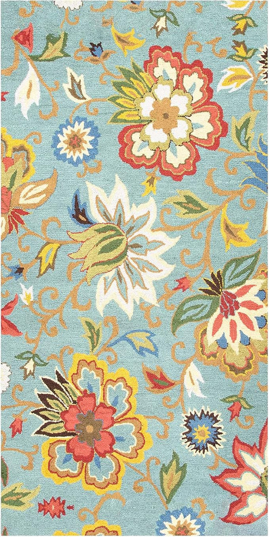 Lahome Collection Floral Runner Rug 2'x4' Non Slip Vintage Hallway Runner Rug, Laundry Throw Rugs and Mats for Laundry Room, Washable Runner Rugs for Kitchen Floor Bedroom Hallway Entryway Area Rugs