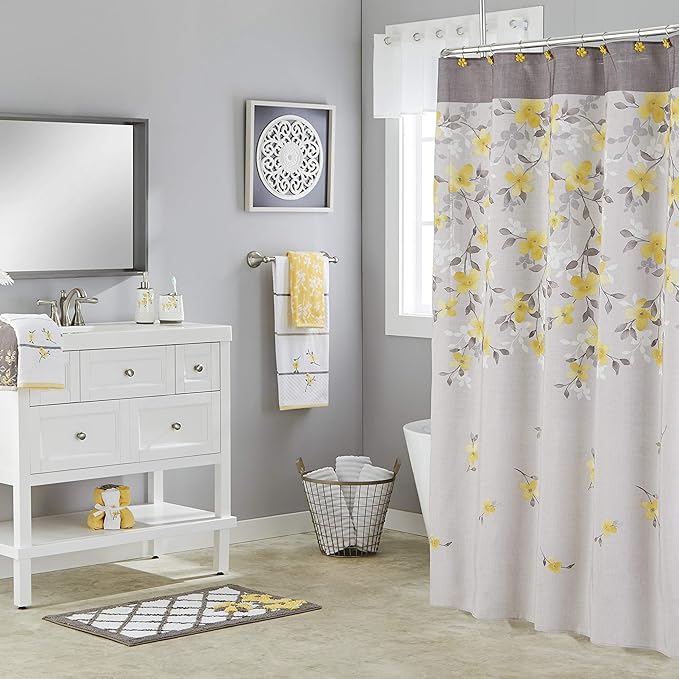 SKL Home Spring Garden Hand Towel, White