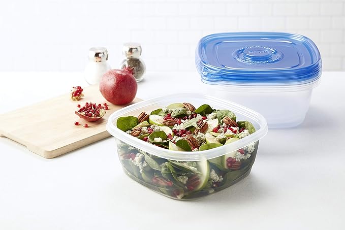 GladWare Family Size Food Storage Containers, XL | Large Square Food Storage, Containers Hold up to 104 Ounces of Food, Large Set 3 Count Food Containers | Tupperware, Plastic Food Container