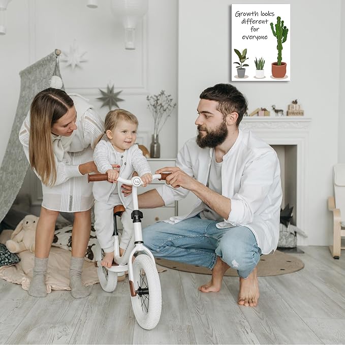 Ploceiny Inspirational wall decor for office,Growth Looks Different for Everyone Plant Motivational wall art for Home decor, Motivational posters for classroom decor A-381