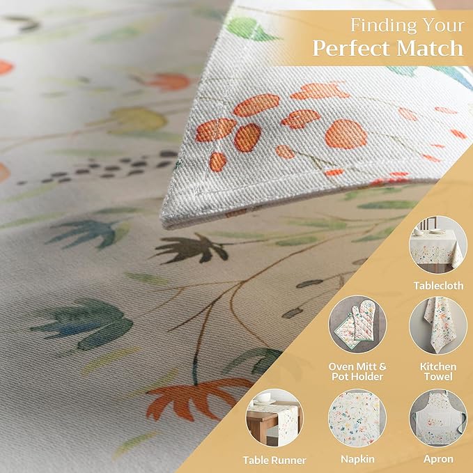 Maison d' Hermine Placemats Set of 4 100% Cotton Washable Cloth Place Mats, Reusable Table Mats for Kitchen Dining Decoration, Party, Wedding, Restaurant Spring/Summer (Colmar, 13" x 19")