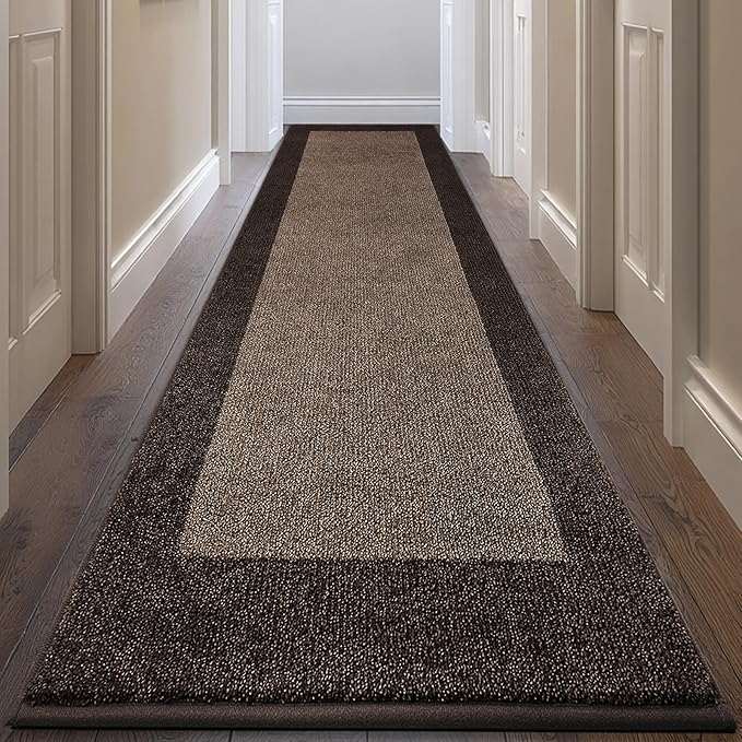 Machine Washable Runner Rug 32" x 120", Non Slip Kitchen Mat for Floor, Absorbent Entryway Rug for Kitchen, Bedroom, Living Room, Hallway, Door (Roll Packing)