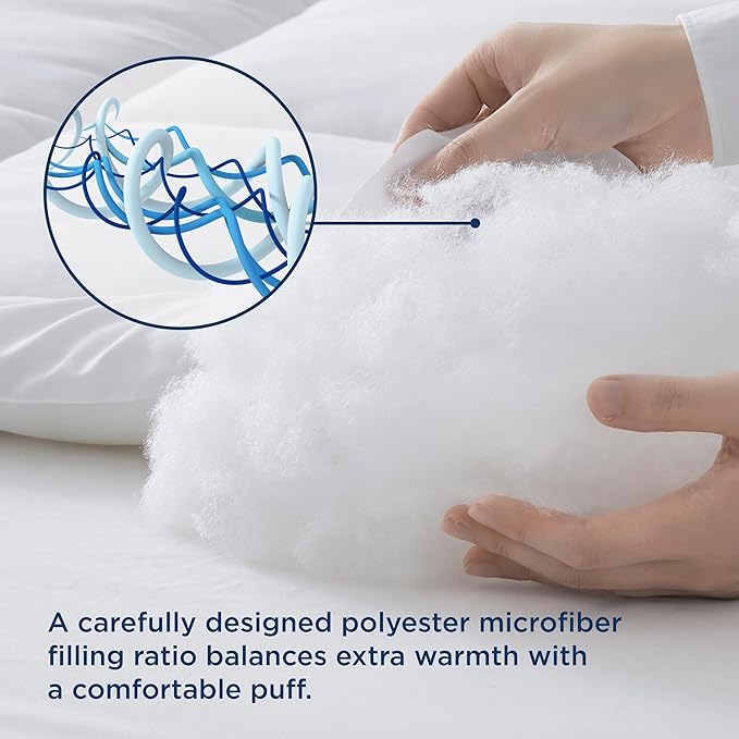 Bedsure Comforter Duvet Insert - Quilted Comforters Twin Size, All Season Duvet, GentleSoft Down Alternative Bedding, with 8 Tabs, Gifts for Women/Men, Light Grey, Twin 88 x 68 Inches