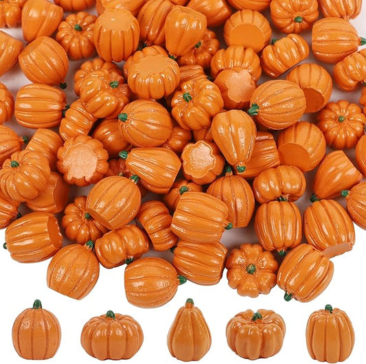 winemana Mini Pumpkins Fall Decorations-80 Pack Thanksgiving Small Pumpkins Fall Vase Bowl Filler, Fall Table Decor for DIY Crafts Home Indoor Halloween Harvest Autumn Decorating (Orange)
