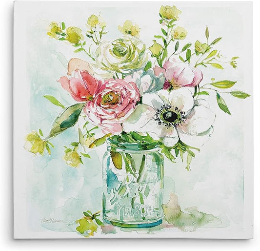 Wexford Home Garden Belle Bouquet II Asbury Gallery Wrapped Canvas Wall Art, 24x24 (16975-24x24)