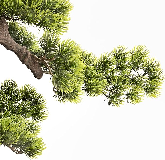 Artificial Bonsai Plant, Large Faux Juniper Plants 20 inch, Faux Potted Pine Plants Indoor Decor for Office Desk Home Table, Greenery Desktop Bonsai Tree for Room Decorations, Tall 20"