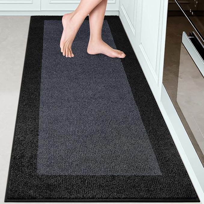 Machine Washable Kitchen Rug 32" x 72", Non Slip Indoor Door Rug, Absorbent Entrance Runner Rug for Bedroom, Hallway, Bathroom, Floor (Roll Packing)