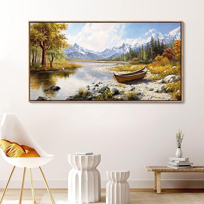 Mofutinpo Mountain Landscape Wall Art - Nature Forest Canvas Art for Living Room, Bedroom & Dining Room - Framed Paintings for Wall Decor - Large Scenic Artwork for Home 24x48IN