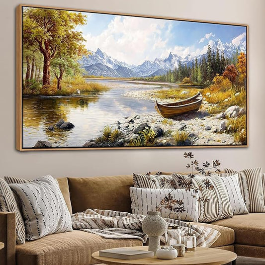 Mofutinpo Mountain Landscape Wall Art - Nature Forest Canvas Art for Living Room, Bedroom & Dining Room - Framed Paintings for Wall Decor - Large Scenic Artwork for Home 20x40IN