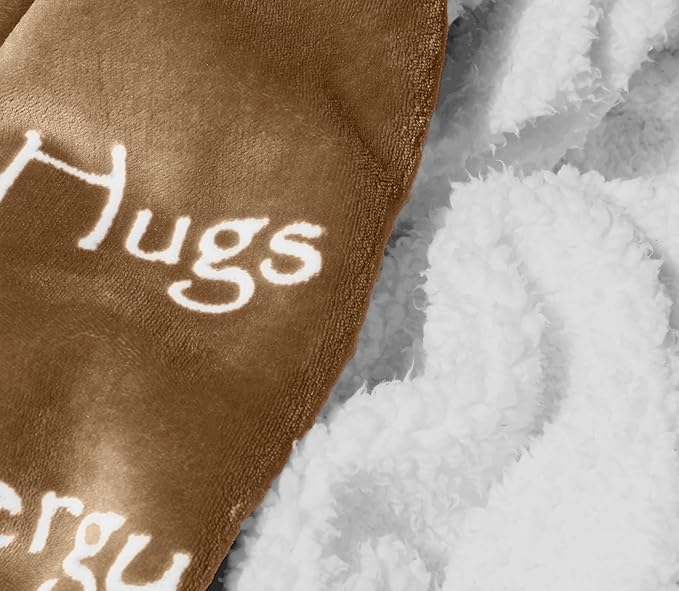 WOLF CREEK BLANKET - Compassion Blanket (Brand)- Strength Courage Super Soft Warm Hugs, Get Well Gift Blanket Plush Healing Thoughts Positive Energy Love & Hope (Camel, 50 x 65 Sherpa)