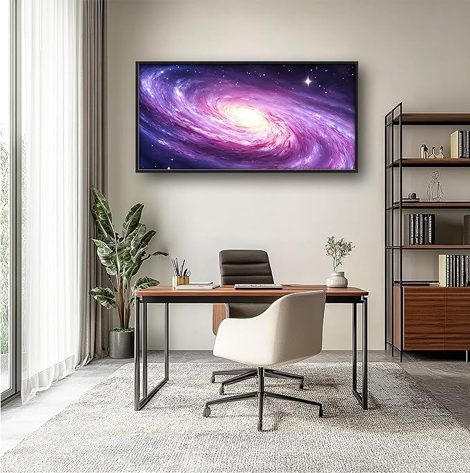 Lovira Outer Space Galaxy Large Wall Art Rustic Universe Starry Sky Canvas Wall Decor Pictures Prints Painting Framed Artwork for Living Room Bedroom Bathroom Kitchen Office 30"x60"