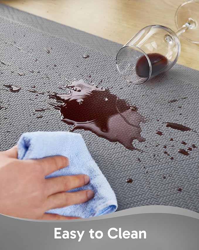 Ophanie Kitchen Mats for Floor, 3/4 Inch Thick Kitchen Rugs, 20 x 48 Anti Fatigue Standing Cushioned Mat, Waterproof,Comfort Ergonomic Mat for Office, Home, Sink, Grey Non-Slip Bottom