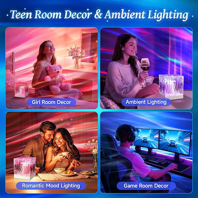 Mini Projector Shower Lamp White Noise Sound Machine for Sleep Adults, Bluetooth+15 White Noise Machine Baby Sound Machine Baby, 18 Colors Shower Light Party Lights Indoor,Remote Disco Warm Light Lamp