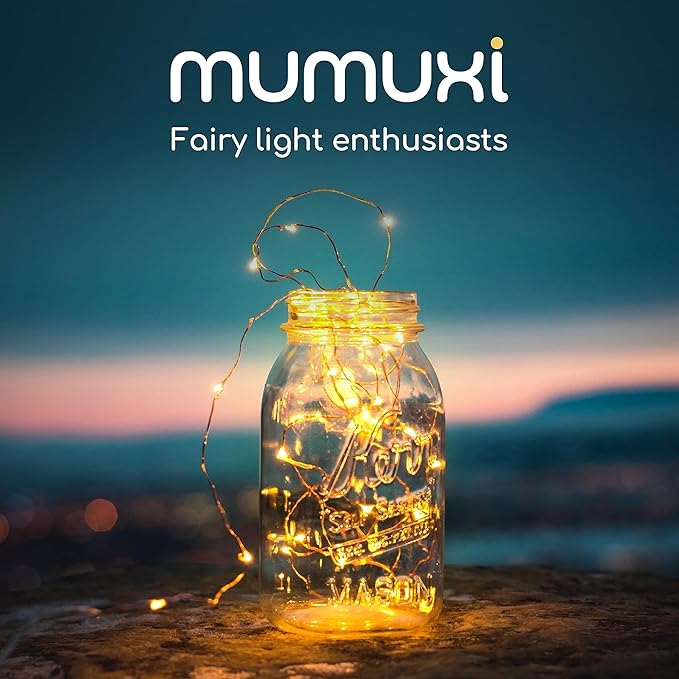 MUMUXI Battery Operated LED Fairy Lights, 16 Pack, 10ft Warm White, Waterproof, Energy Efficient, Indoor Outdoor Usage