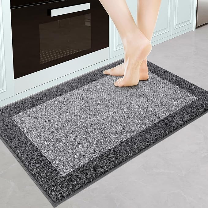 Machine Washable Kitchen Rug 24" x 36", Non Slip Kitchen Mat for Floor, Absorbent Entrance Throw Rug for Bedroom, Hallway, Bathroom, Door