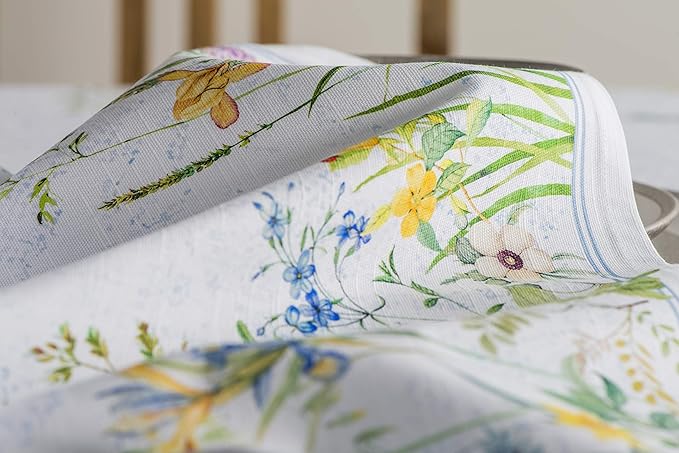 Maison d' Hermine Cloth Napkins Set of 4 100% Cotton Everyday Reusable Square Napkins Cloth Washable, Dinner, Party, Wedding, Restaurant, Spring/Summer (Fleurs De Mai, 20" x 20")