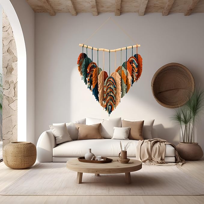 Boho Wall Decor - Large Macrame Wall Hanging - Boho Bedroom Decor - Tapestry for Bedroom - 31x39 inches