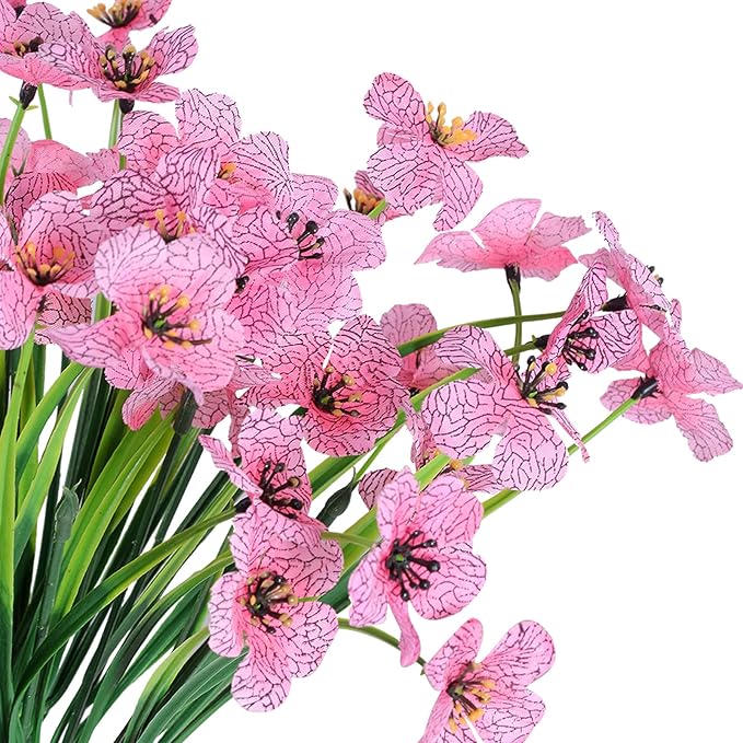 2 Pcs Artificial Hanging Flowers Fake Mums for Outdoor Fall Decorations, UV Resistant Fake Hanging Plants Faux Silk Daisy Flowers for Home Outside Garden Porch Planter Decor (Yellow)