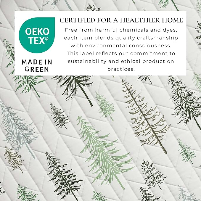 Great Bay Home 3-Piece Reversible Forest Cabin Bedspread King Quilt. All-Season, Comfortable, Soft Quilt Set - Truckee