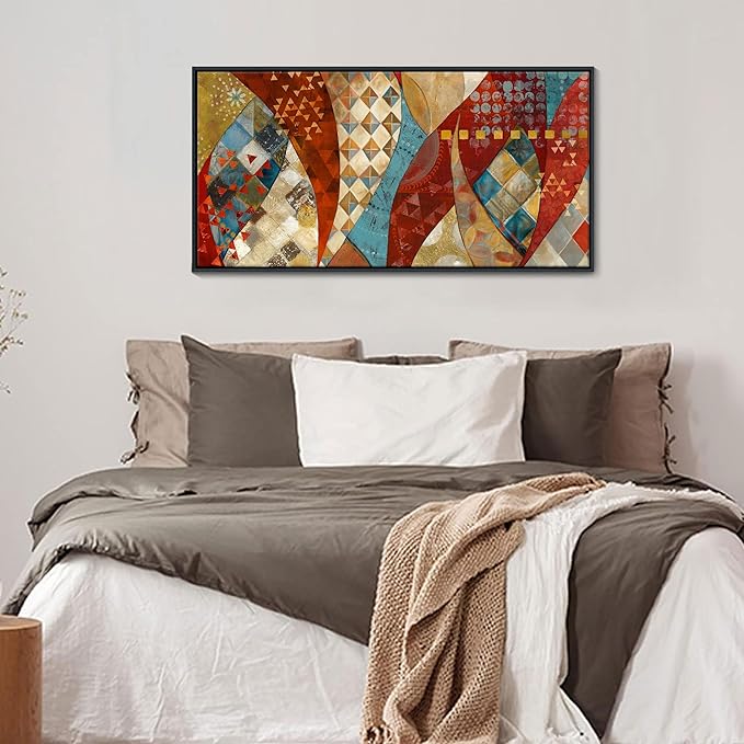 YDYSUNE Extra Large Wall Art Vintage Red and Orange Picture Painting Artwork Abstract for Living Room Bedroom Dinning Room Home Office Wall Decor 20X40IN