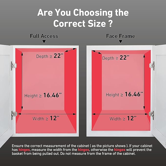 Pull Out Cabinet Organizer(11" W x 21" D), 2 Tier Wire Basket Slide Out Shelf Storage with Wood Handle, Pull Shelf Drawers for 12-1/4” Cabinet Opening, Chrome