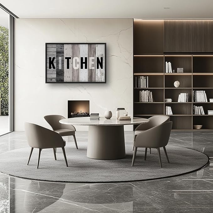 Lovira Kitchen Sign Large Canvas Wall Art Decor Pictures Prints Painting Framed Modern Home Artwork for Kitchen Dining Roomt 24"x36"