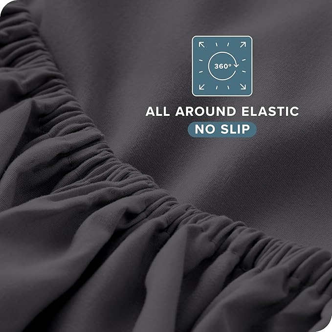 Bare Home Twin Sheet Set - 1800 Ultra-Soft Microfiber Twin Bed Sheets - Double Brushed - Deep Pockets - Easy Fit - Extra Soft - 3 Piece Set - Bedding Sheets & Pillowcases (Twin, Forged Iron Grey)