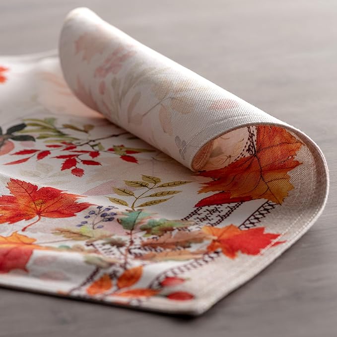 Maison d' Hermine Placemats Set of 4 100% Cotton Washable Cloth Place Mats, Reusable Table Mats for Kitchen Dining Decoration, Party, Wedding, Restaurant (Amarante, 13" x 19")