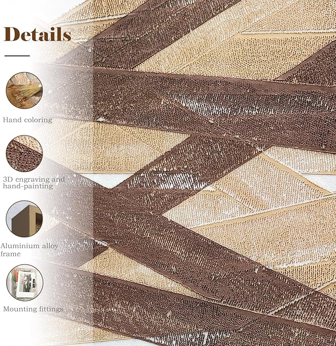 BrightA Master Bedroom Wall Art - Black and White Wall Decor for Bedroom and Living Room - Acrylic Painting 23.6"x47.2"