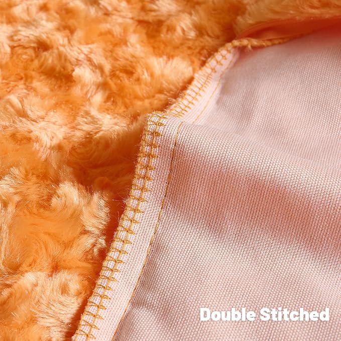 FUTEI Orange Decorative Throw Pillow Covers 12x20 Inch Set of 2,Soft Solid Rose Textured Lumbar Pillow Case,Modern Home Decor for Couch Sofa Bed Living Room