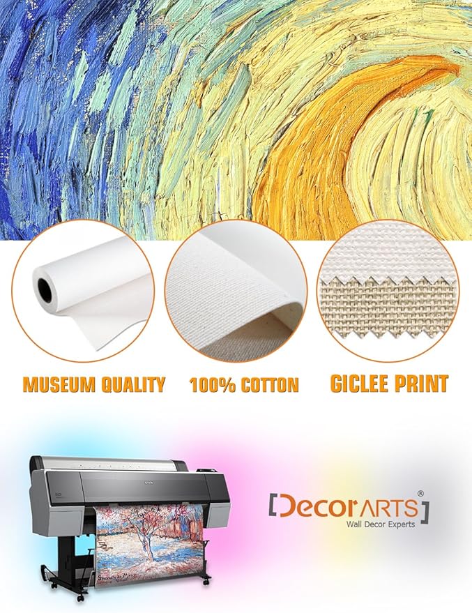 DECORARTS - Reminiscence of Mauve. Vincent Van Gogh Reproductions. Giclee Print for Wall Decor. 16x20