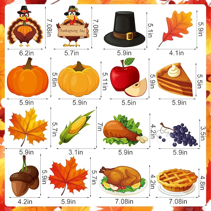 Thanksgiving Decorations Pre-strung Thankful Banner Turkey Pumpkin Maple Leaves Hanging Swirls Thanksgiving Hanging Ceiling Streamers for Indoor Outdoor Home Office Fall Autumn Harvest Party Decor