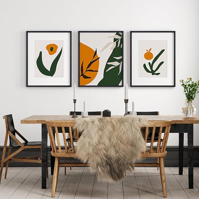 Fun Memories 16x20 Picture Frame - Black Oak Wood Poster Frame with Mat for 11x14, Tempered Glass, Easy to Hang