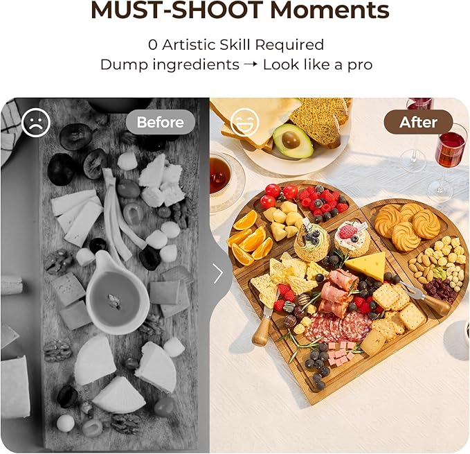 Acacia Wood Charcuterie Board Set - Cheese Board Set with Magnetic - House Warming Gifts New Home, Wedding Gift for Couple, Bridal Shower Gift, Gifts for Father, Perfect for Party