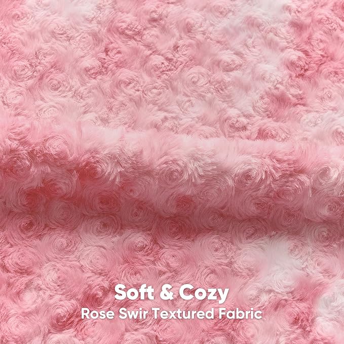 FUTEI Pink Decorative Throw Pillow Covers 20x20 Inch Set of 2,Soft Cozy Colorful Rose Swirl Texture Cushion Case,Modern Home Decor for Couch Sofa Bed Living Room