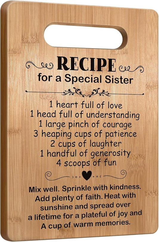 Sister Birthday Gifts from Sister, Friendship Gifts for Women, Sister Cutting Board Gifts, BFF Friend, Soul Sister, Sister Gifts for Women