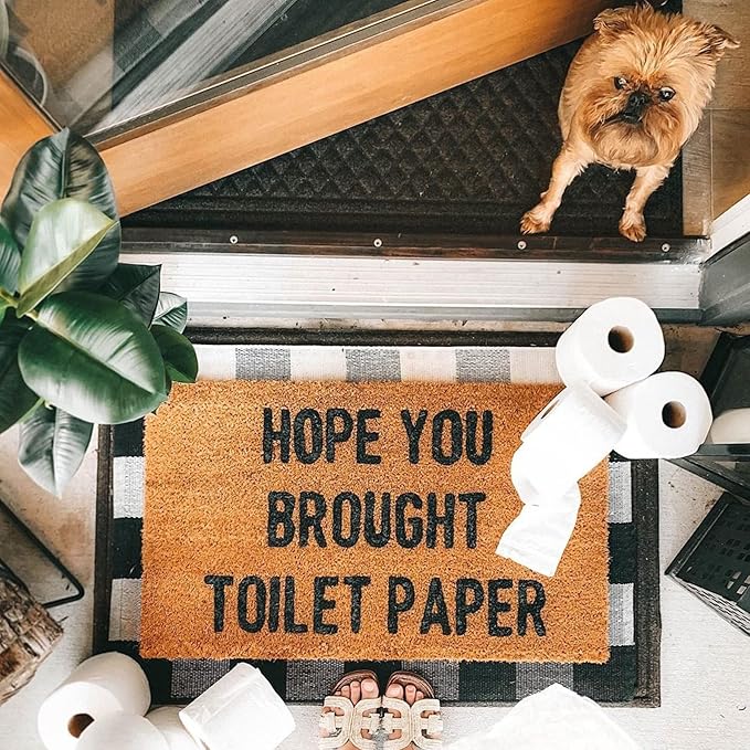 SEEKSEE Cotton Buffalo Plaid Rug 24"x52" Black and White Checked Rug Washable Doormats Indoor Outdoor Rugs for Layered Front Door Mats, Porch, Kitchen, Farmhouse, Entryway