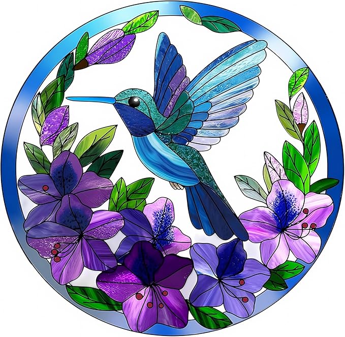 Zoihet Metal Hummingbird Wall Art Decor- Outdoor Wall Art for Patio, Garden and Fence Decorations, Bird Wall Silhouette Indoor and Outdoor Hanging